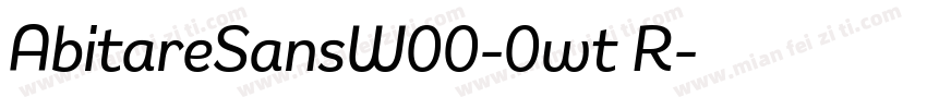AbitareSansW00-0wt R字体转换
